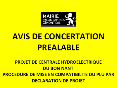 avis de concertation - centrale hydroélectrique mise en compatibilité PLU 05 2025
