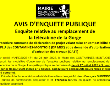 Capture avis d'enquete publique - remplacement TC Gorge