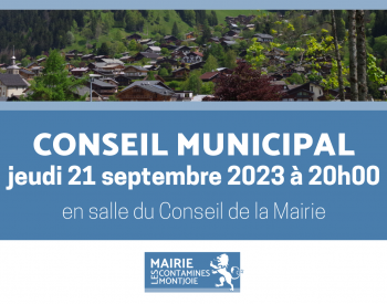 Conseil Municipal Septembre 2023