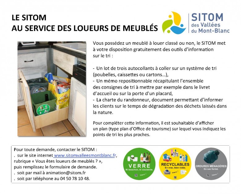 outils d'information sur le tri pour les louers SITOM