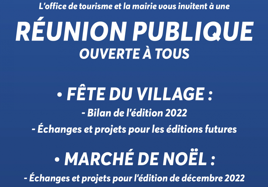 Réunion Publique OT + Mairie septembre 2022
