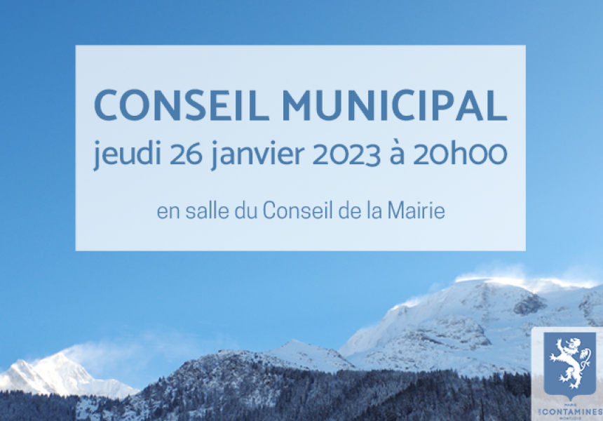 Conseil Municipal Janvier 2023