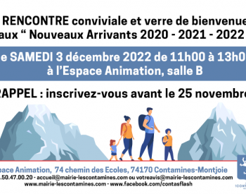 Nouveaux arrivants 2020-2021-2022 Contamines-Montjoie